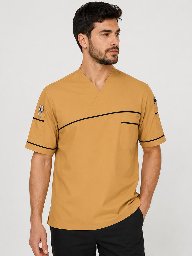 Hardal Modern Aşçı Ceketi (Kısa Kol)