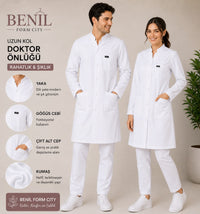 Beyaz Uzun Kol Doktor Önlüğü